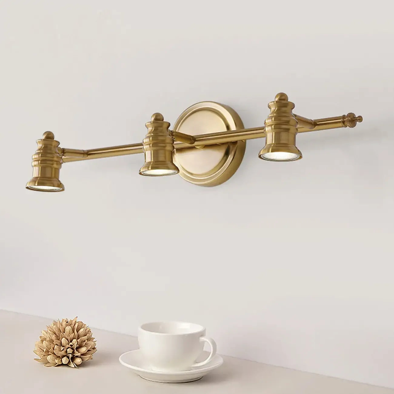 Miroir de salle de bain industriel lumineux de style géométrique