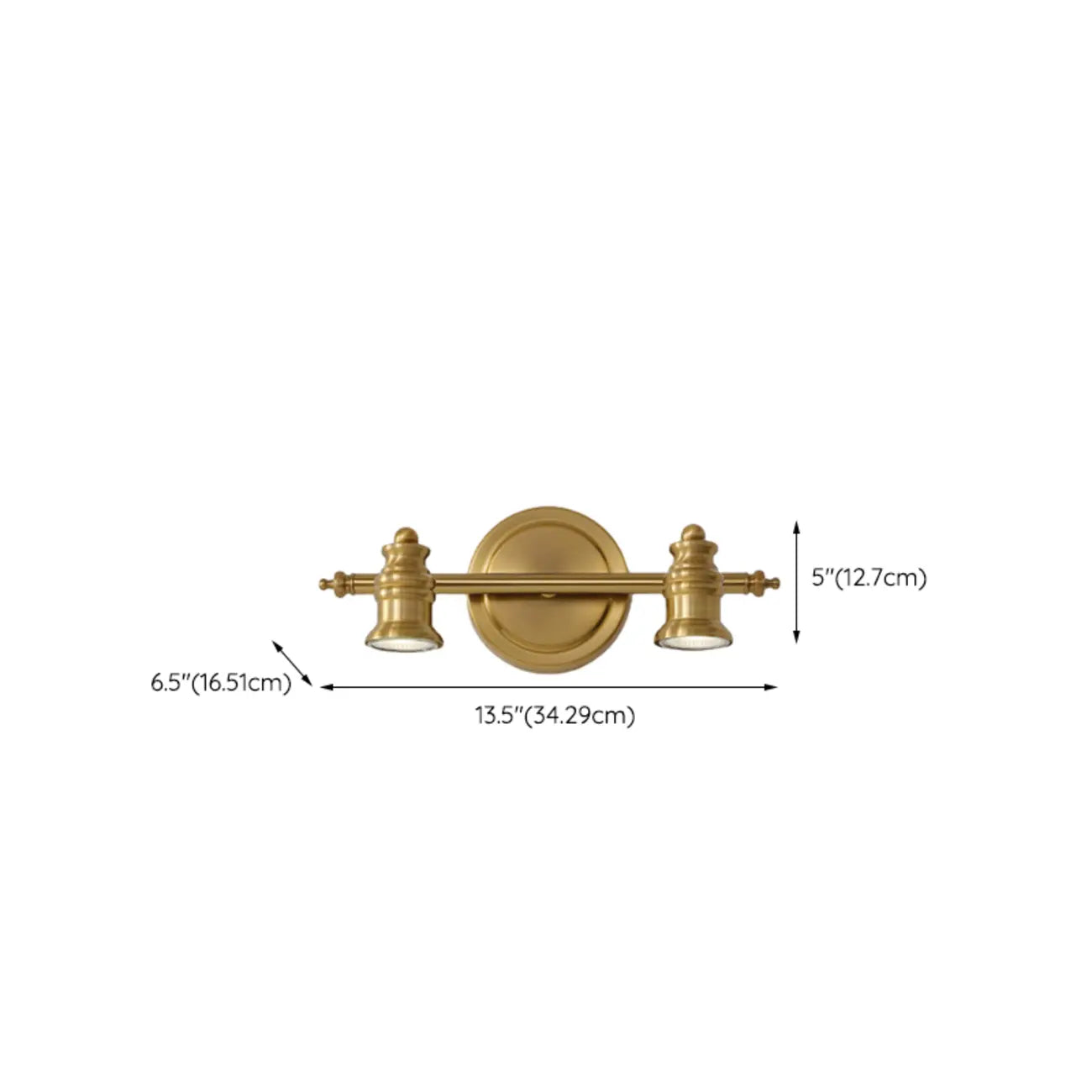 Miroir de salle de bain industriel lumineux de style géométrique