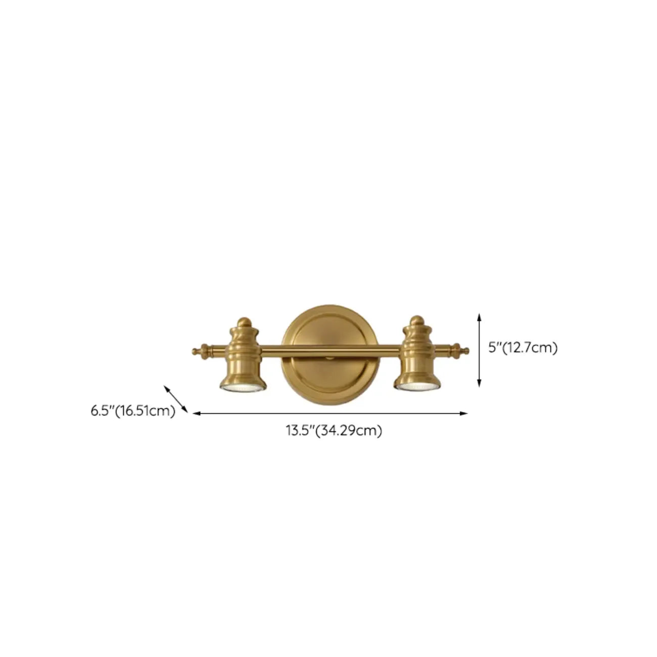 Miroir de salle de bain industriel lumineux de style géométrique