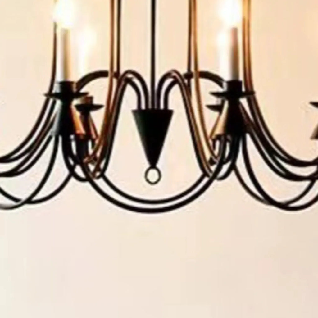 Lustre vintage en métal courbé à hauteur réglable