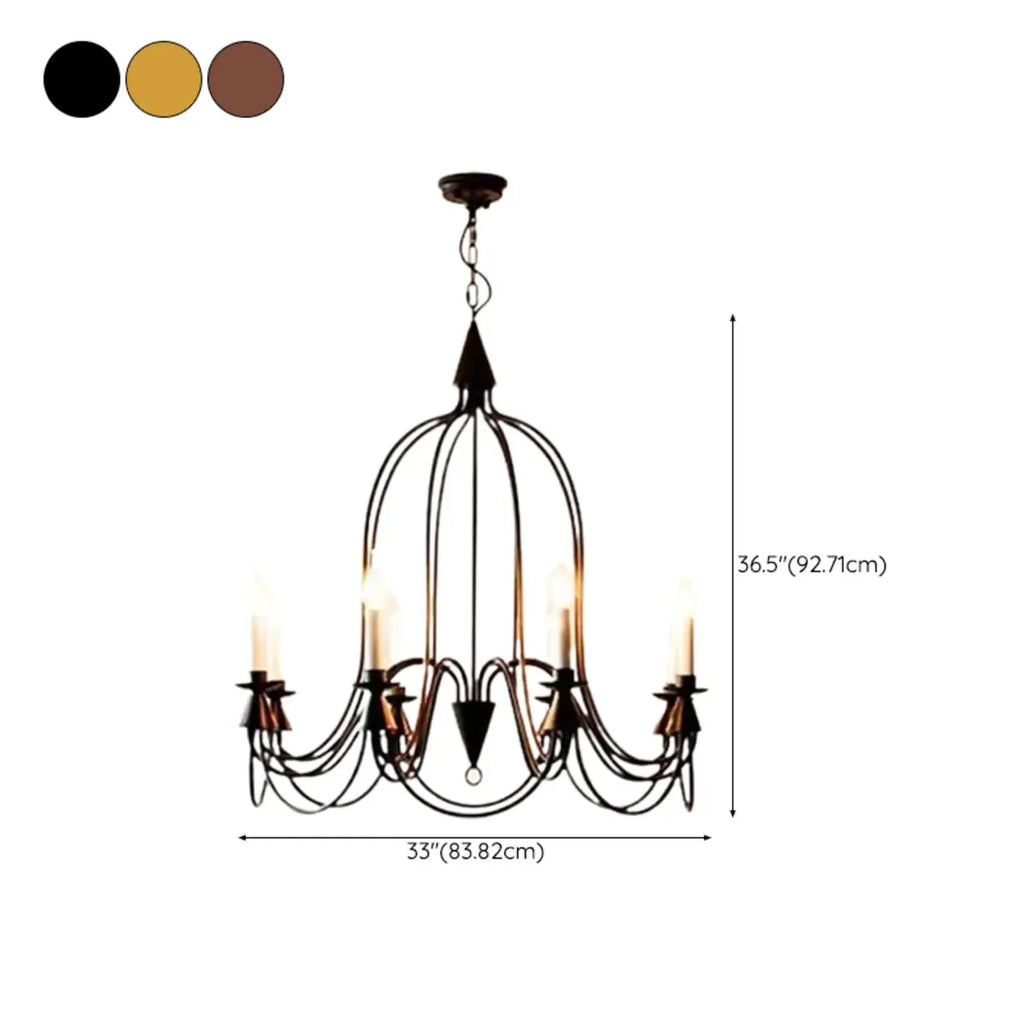 Lustre vintage en métal courbé à hauteur réglable