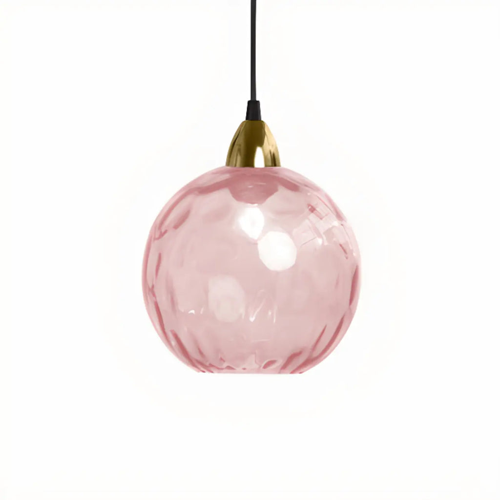 Suspension globe en vitrail artistique pour salle à manger