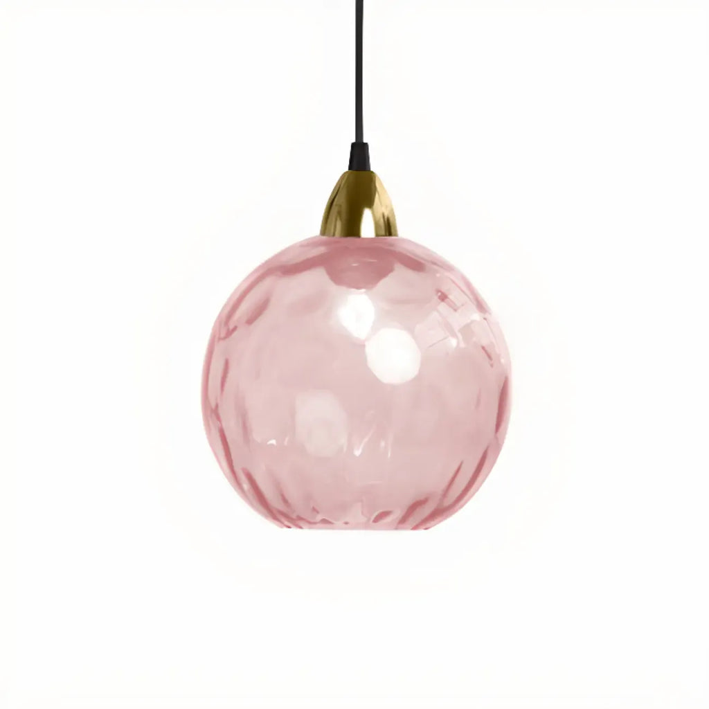 Suspension globe en vitrail artistique pour salle à manger