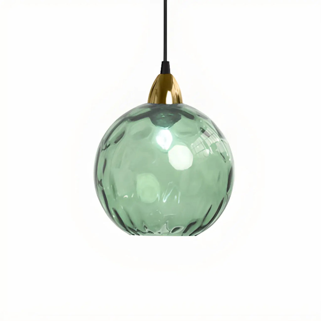 Suspension globe en vitrail artistique pour salle à manger