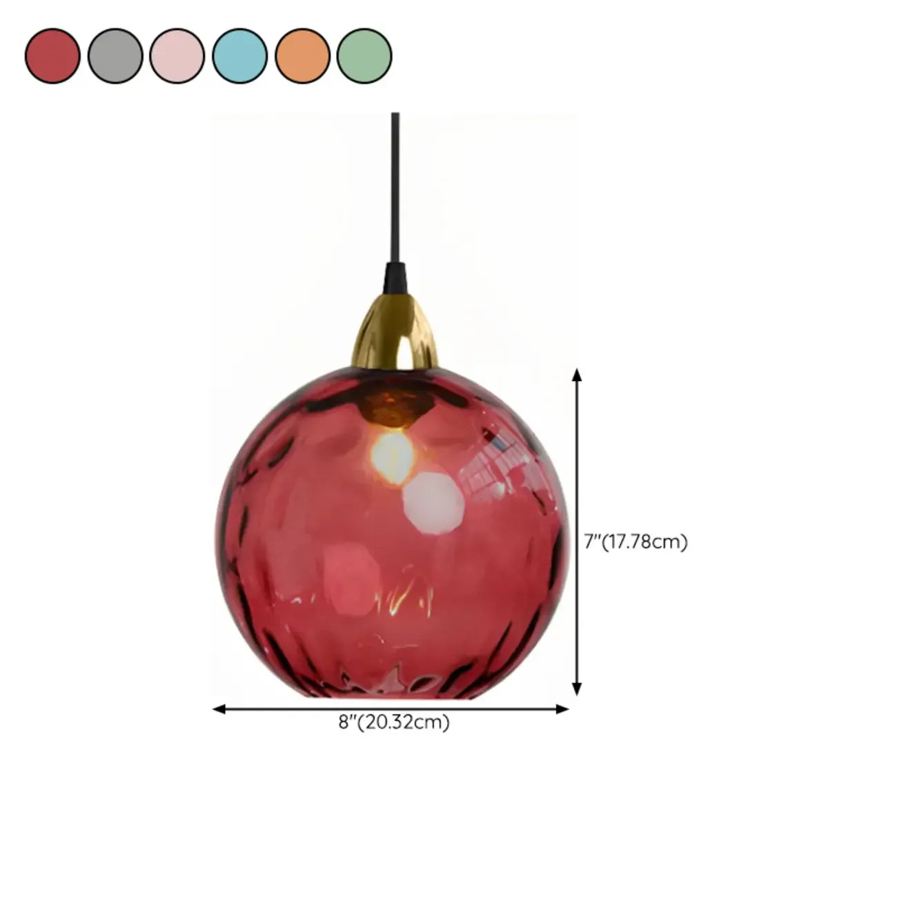 Suspension globe en vitrail artistique pour salle à manger