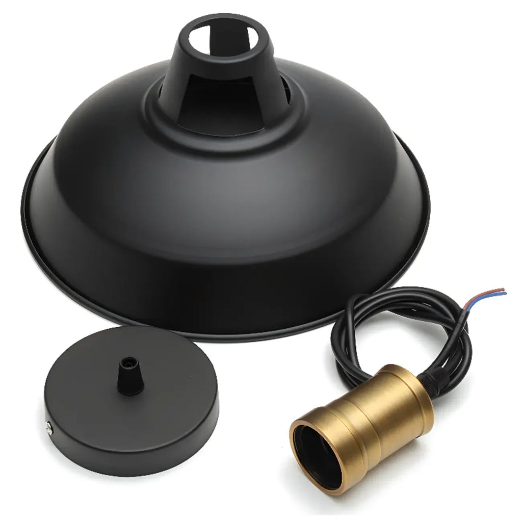 Suspension industrielle en fer blanc dôme pour salon