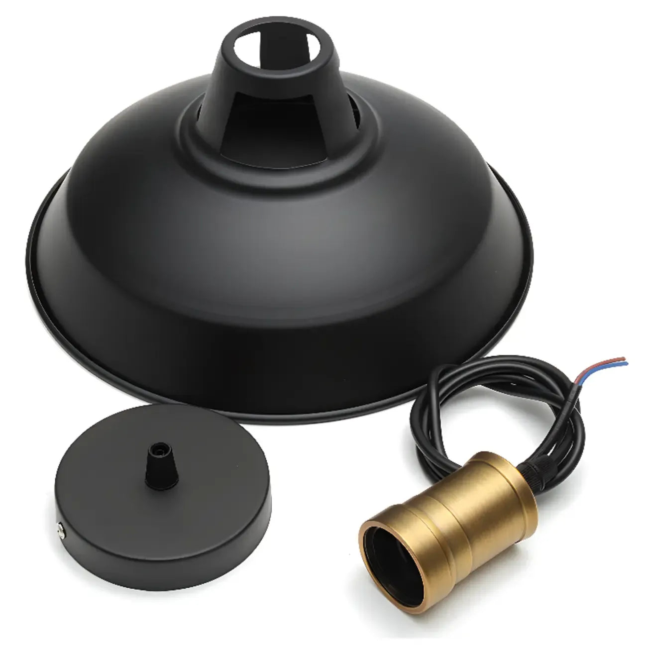 Suspension industrielle en fer blanc dôme pour salon