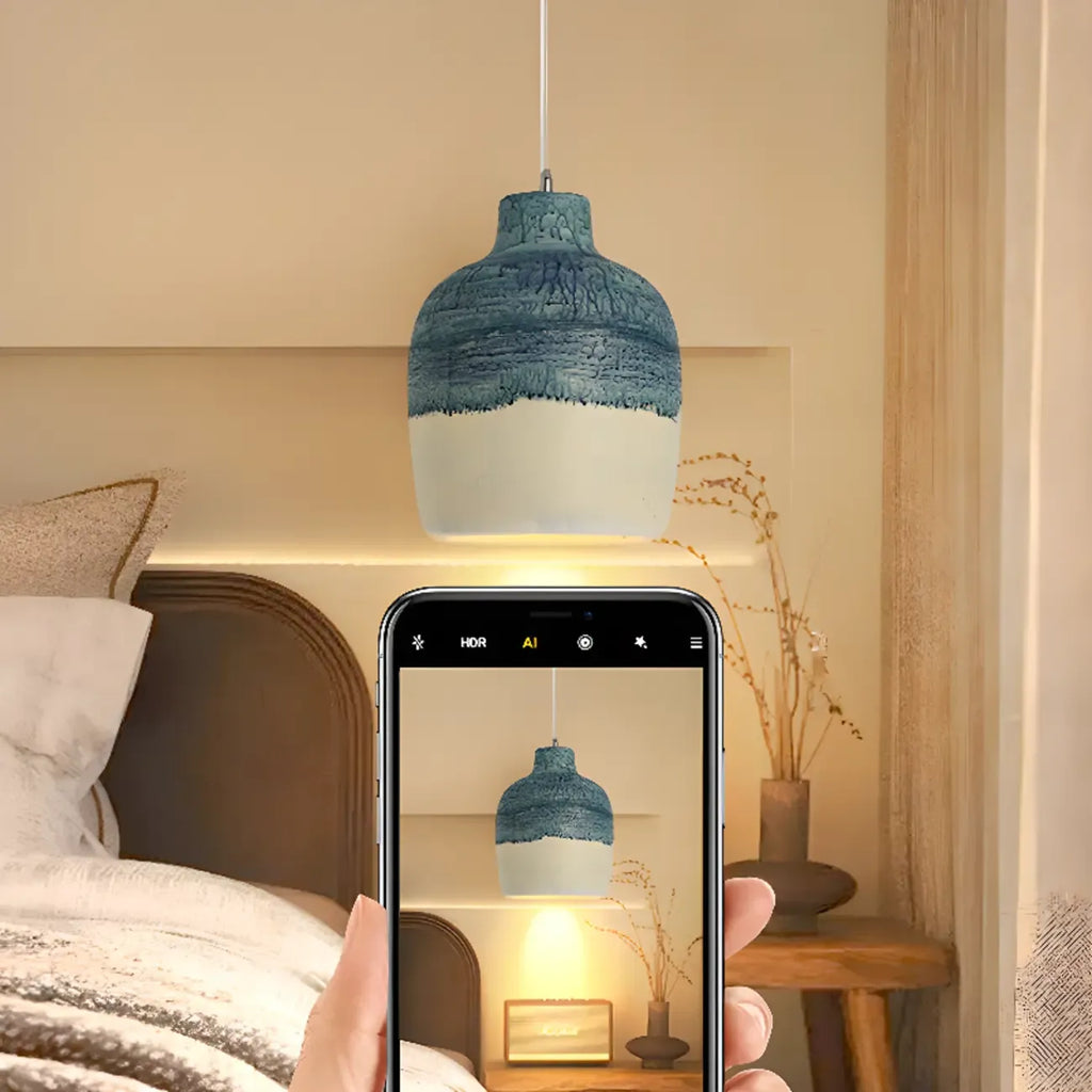 Suspension demi-ovale dégradée noire nordique pour restaurant