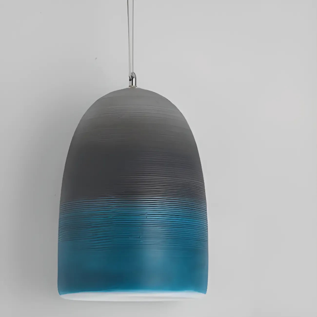 Suspension demi-ovale dégradée noire nordique pour restaurant