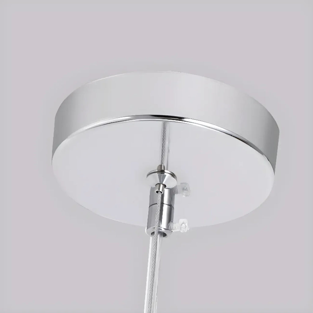 Suspension demi-ovale dégradée noire nordique pour restaurant