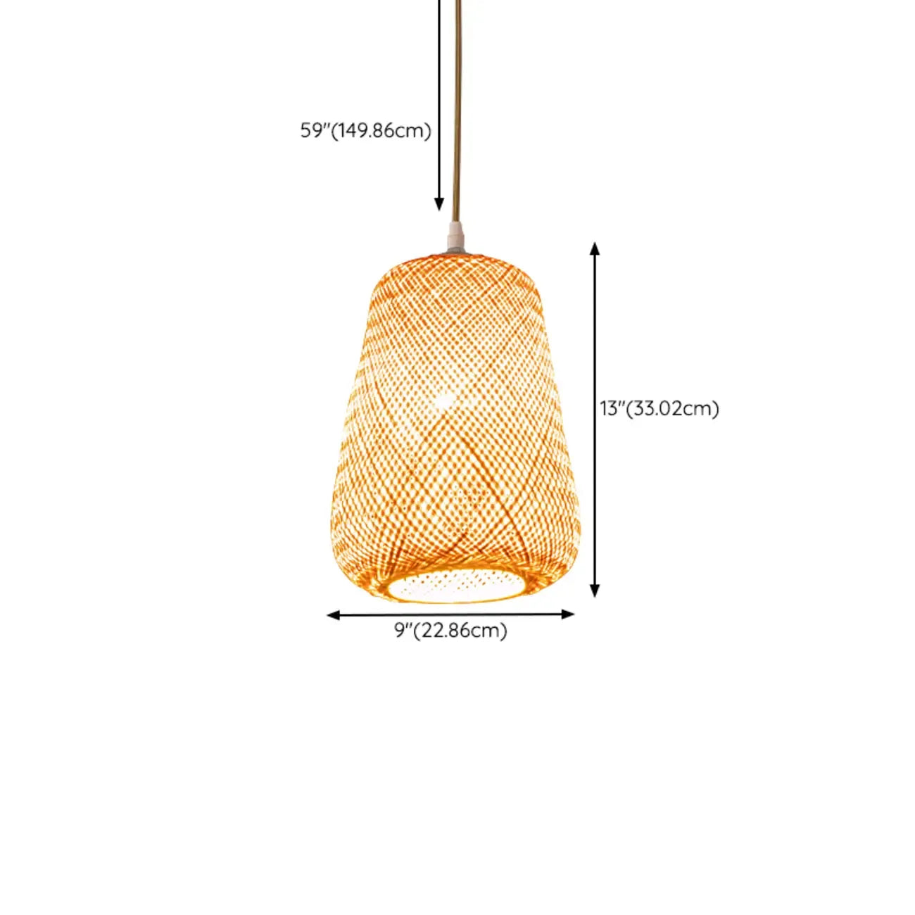 Suspension lanterne en bambou de style japonais pour salon