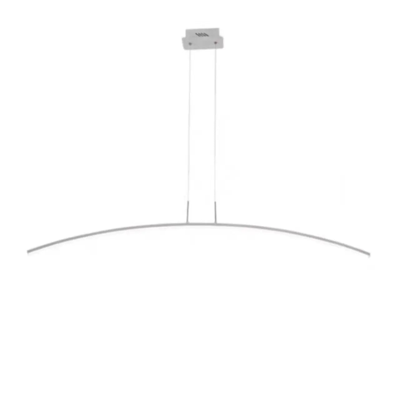 Suspension LED linéaire noire en gel de silice pour îlot, en forme d'arche.