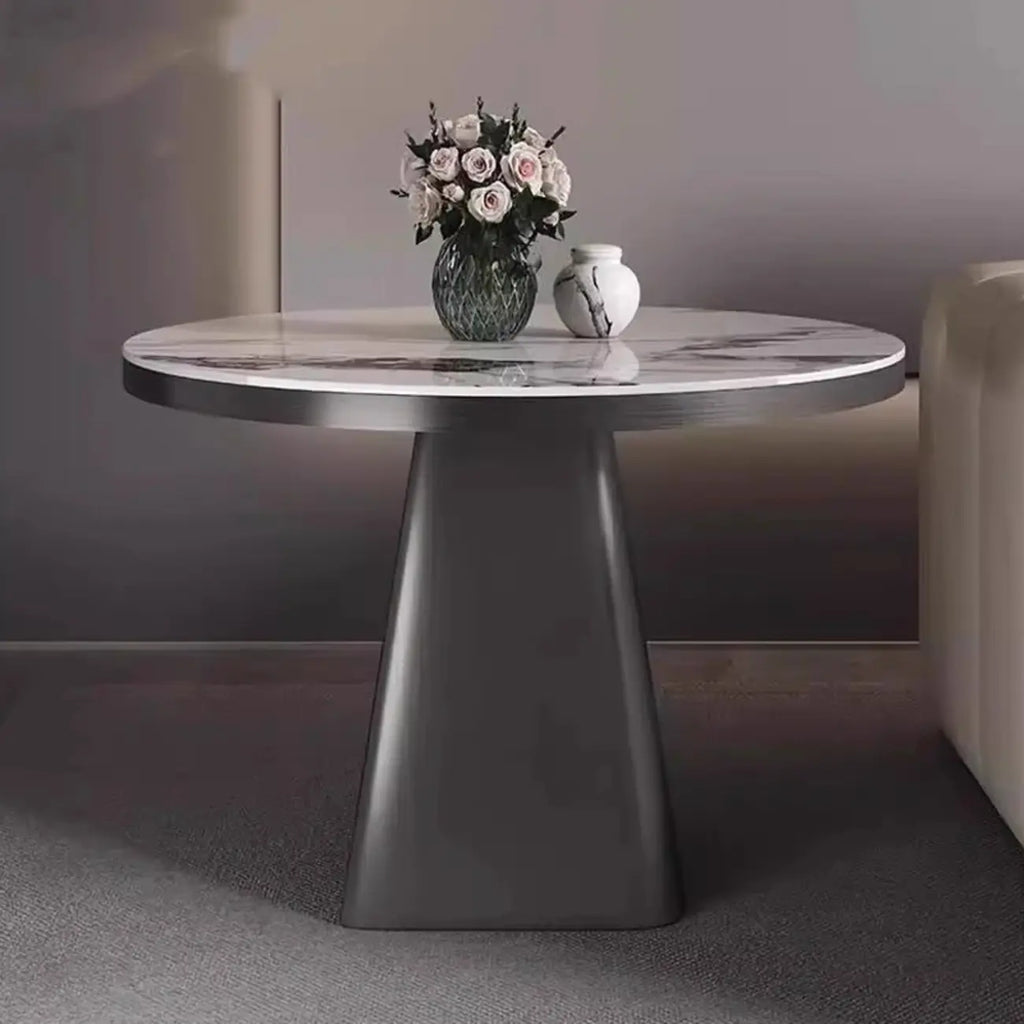 Table d'appoint carrée en marbre noir pour salon