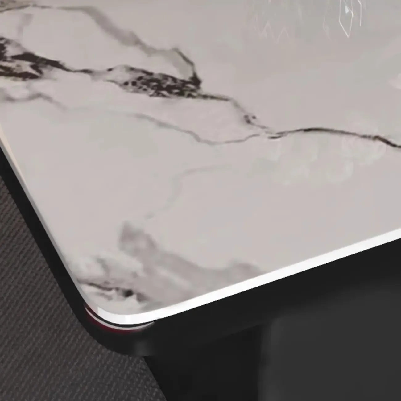 Table d'appoint carrée en marbre noir pour salon