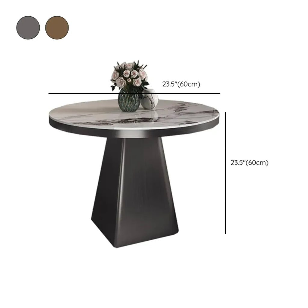 Table d'appoint carrée en marbre noir pour salon