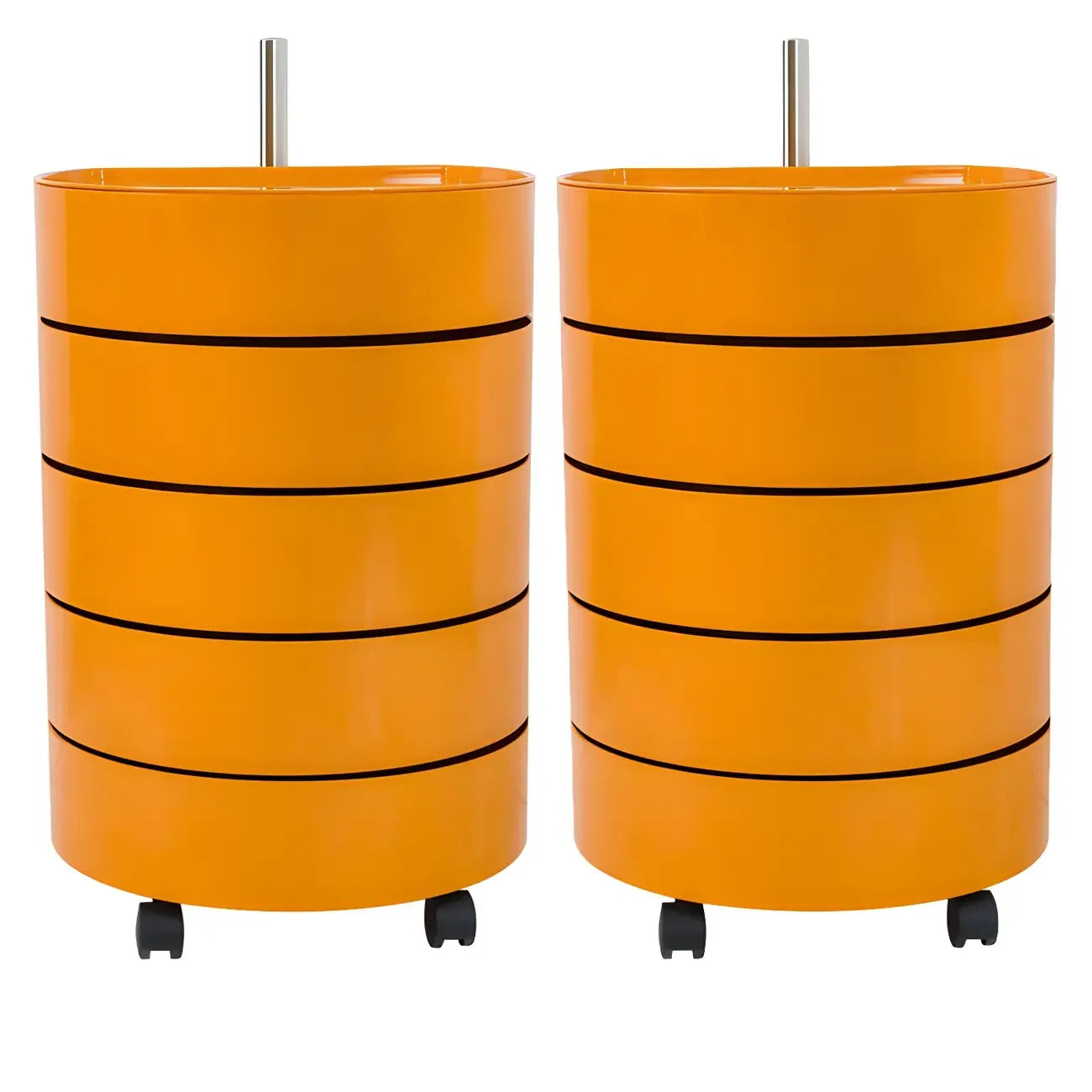 Table de chevet pivotante blanc cassé simple avec tiroirs de rangement