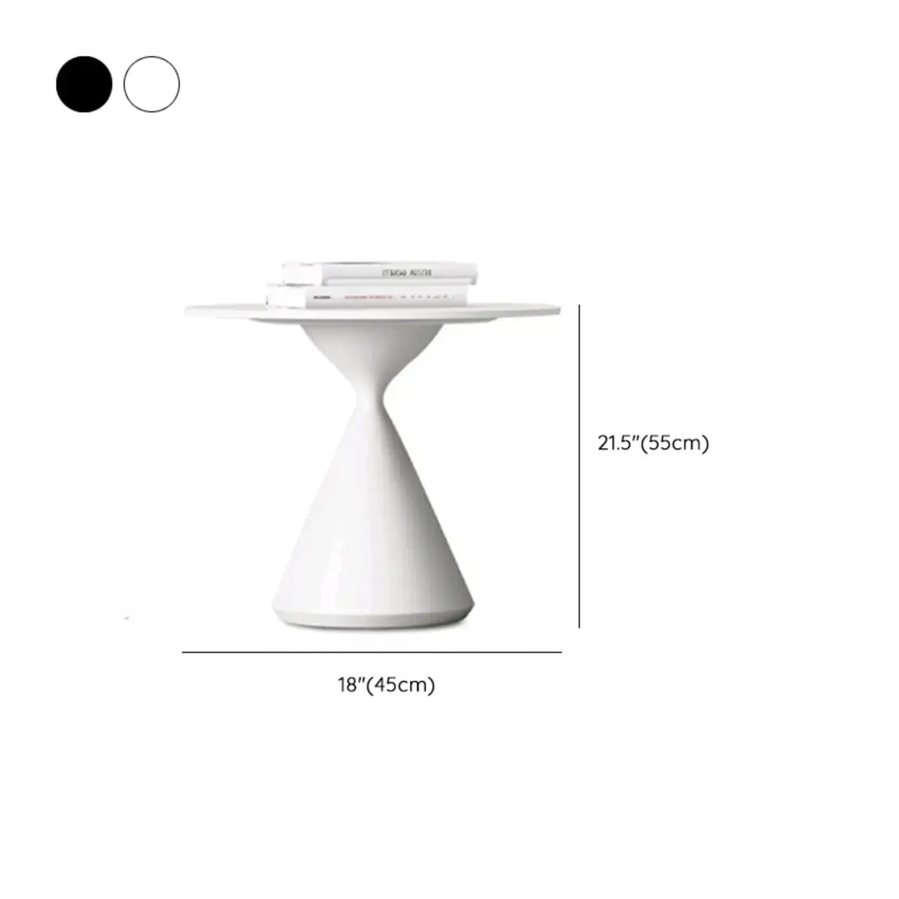 Table basse gigogne ronde blanche au style moderne et épuré