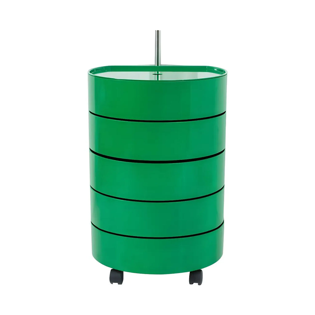 Table de chevet pivotante blanc cassé simple avec tiroirs de rangement