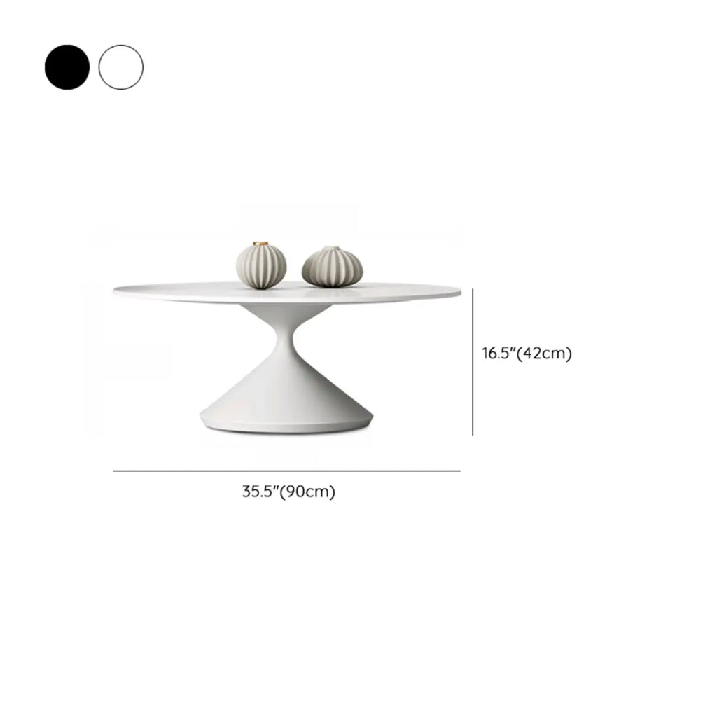 Table basse gigogne ronde blanche au style moderne et épuré