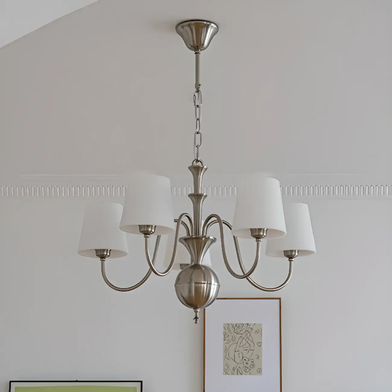 Lustre LED vintage traditionnel en métal pour salle à manger