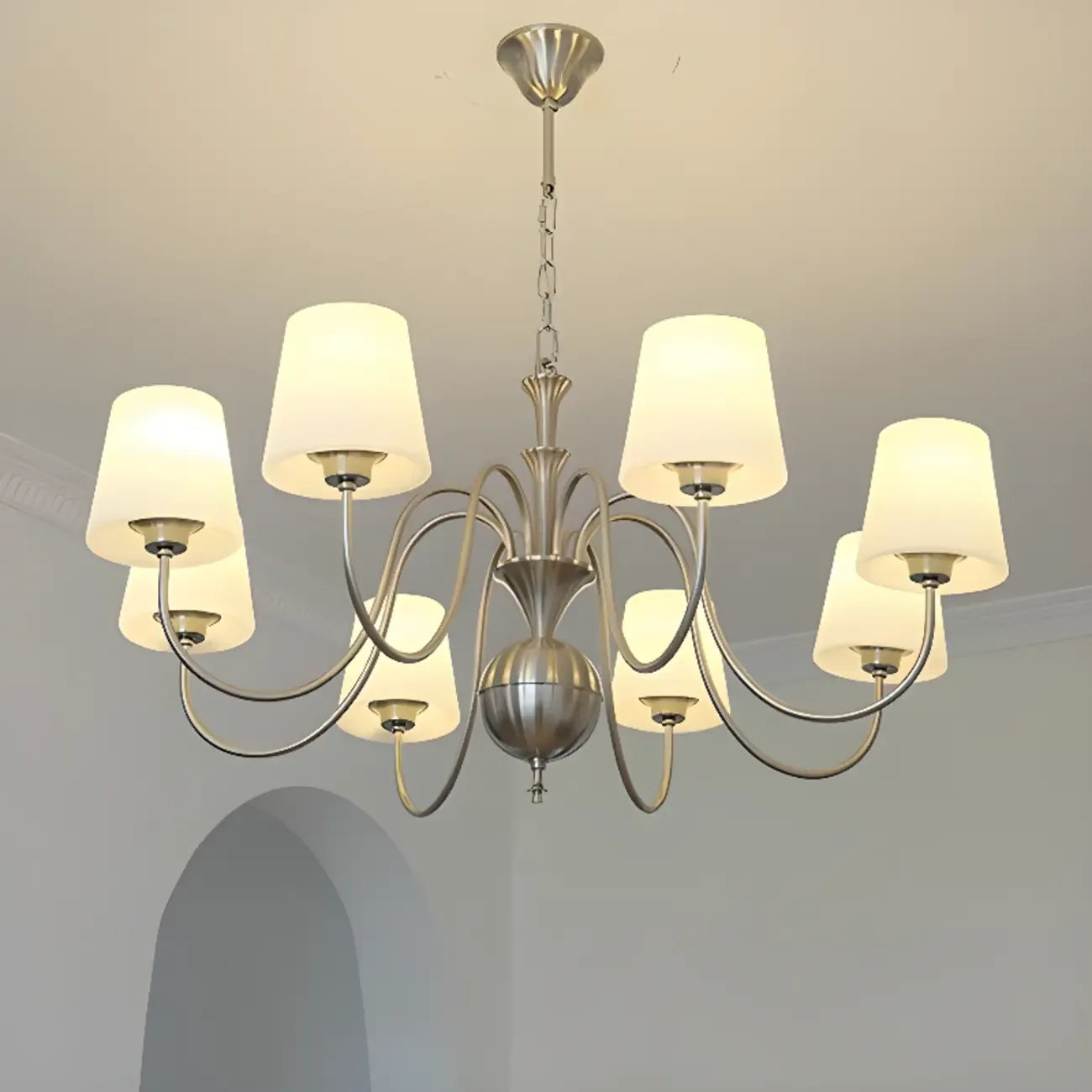 Lustre LED vintage traditionnel en métal pour salle à manger