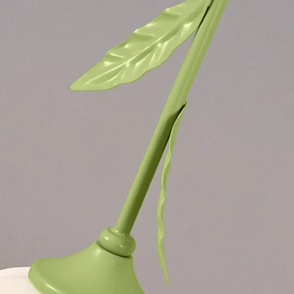 Lampe de chevet enfant, suspension tulipe en verre blanc