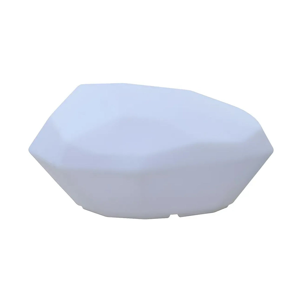 Éclairage de sol en forme de rocher en plastique blanc à LED pour pelouse extérieure