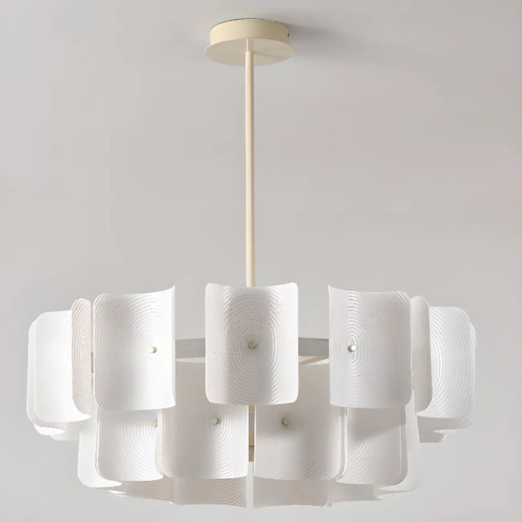 Lustre moderne à LED avec lecteur d'empreintes digitales et variateur à trois vitesses