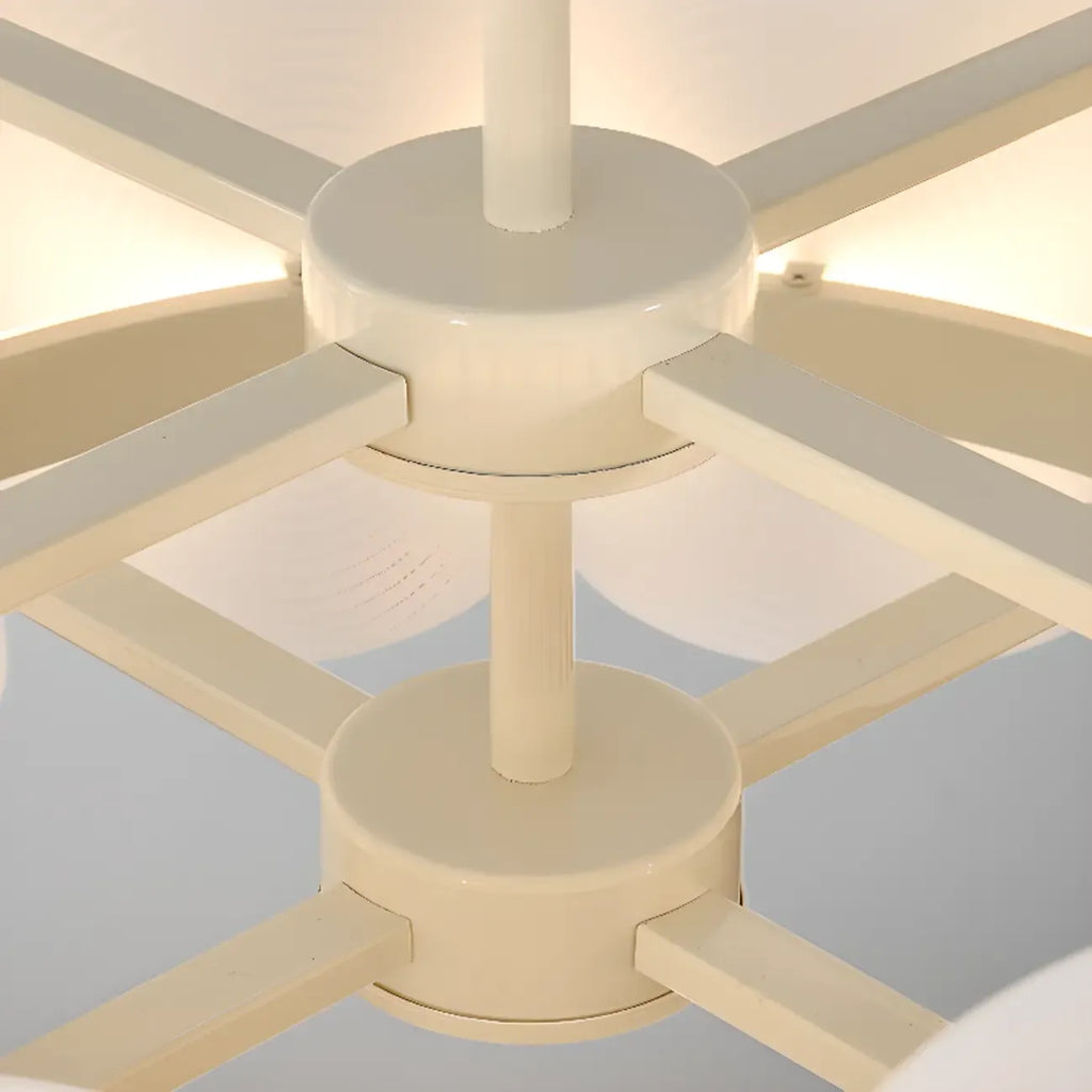 Lustre moderne à LED avec lecteur d'empreintes digitales et variateur à trois vitesses