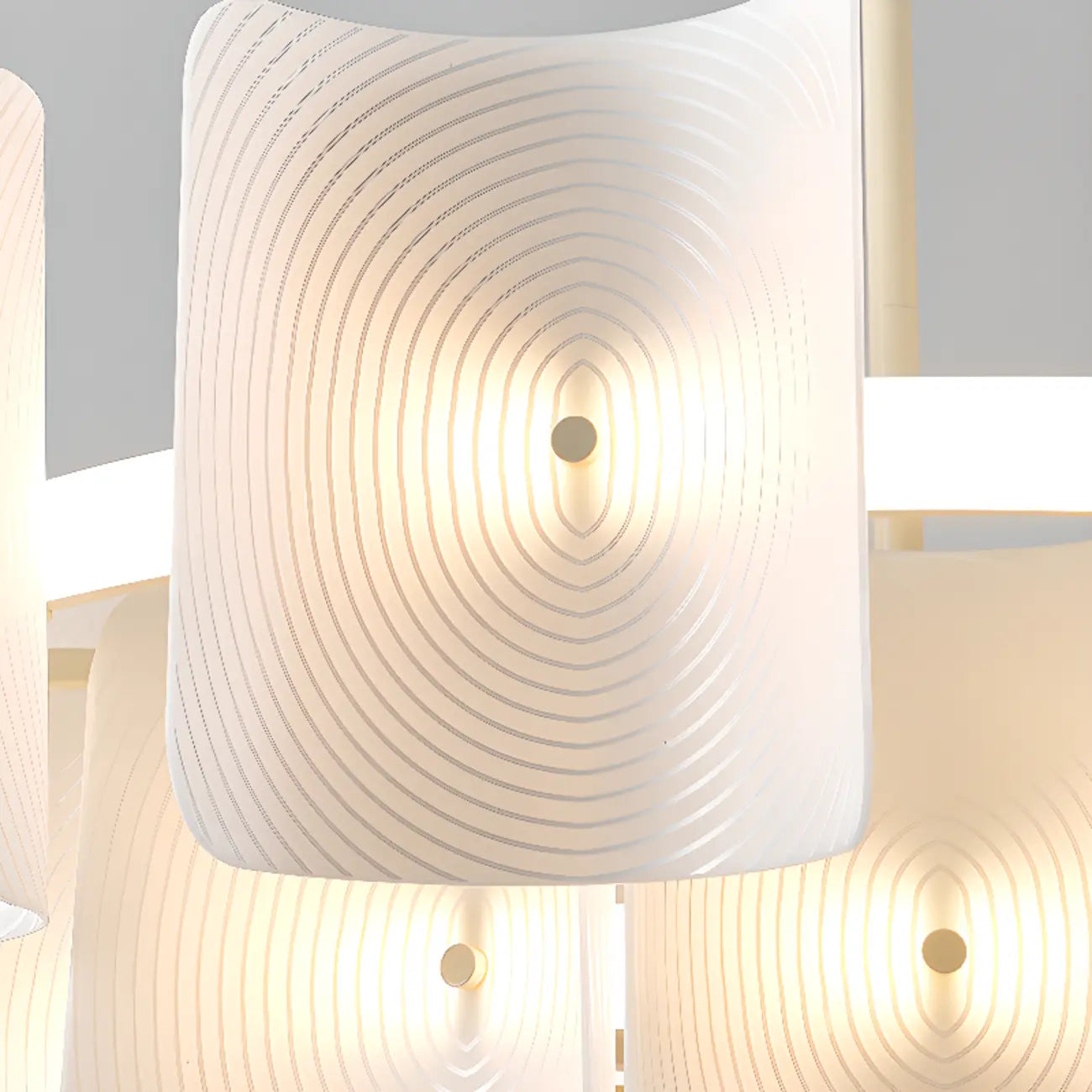 Lustre moderne à LED avec lecteur d'empreintes digitales et variateur à trois vitesses