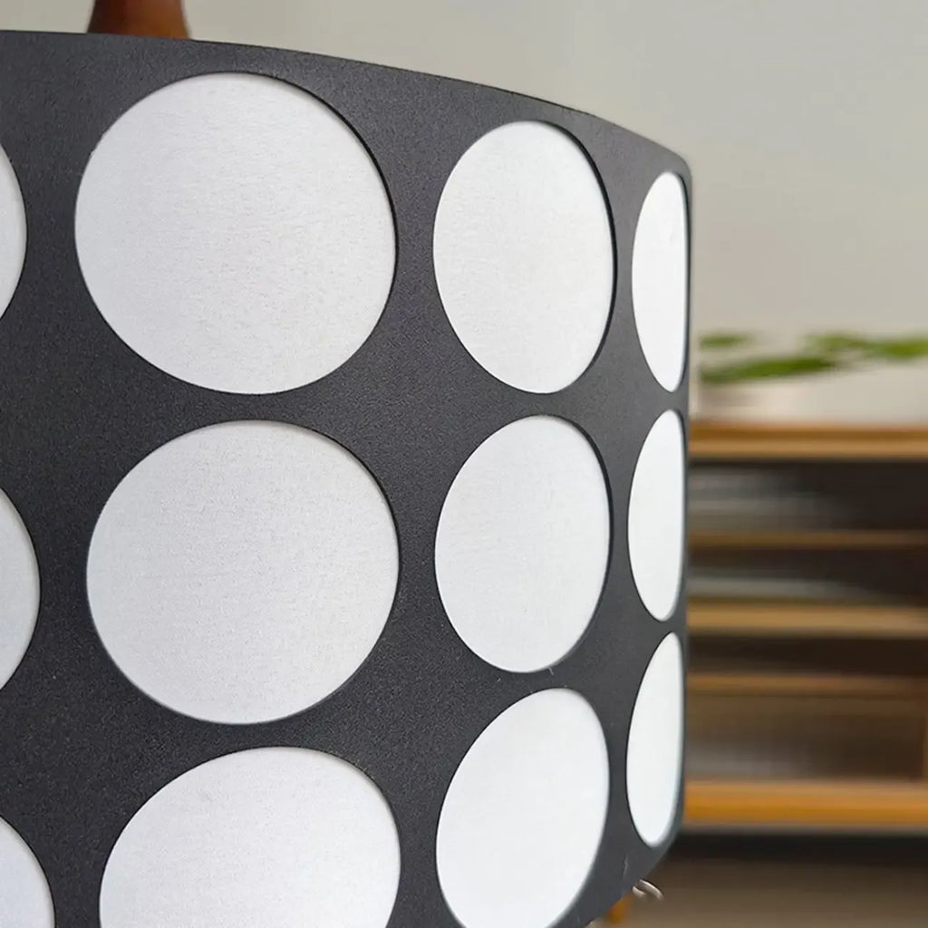 Suspension ronde noire et blanche de style français pour salon