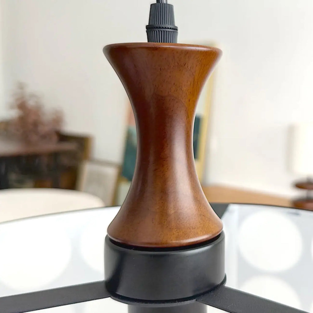 Suspension ronde noire et blanche de style français pour salon