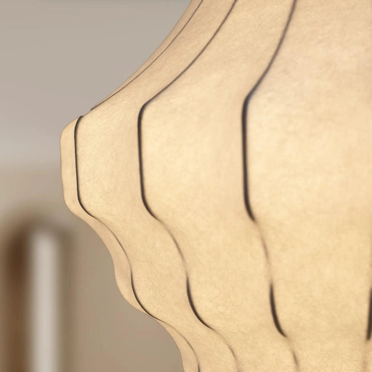 Suspension lanterne design en tissu blanc pour la décoration intérieure