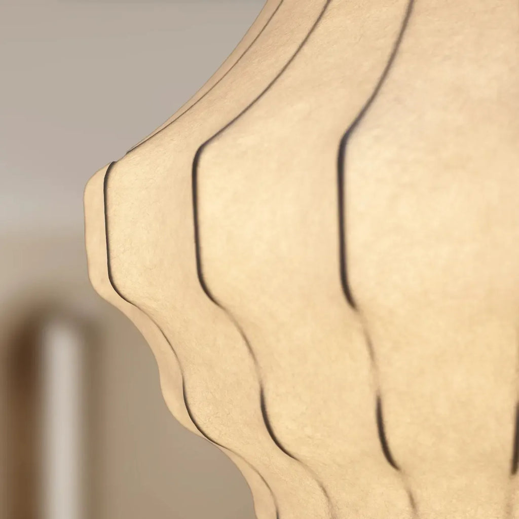 Suspension lanterne design en tissu blanc pour la décoration intérieure