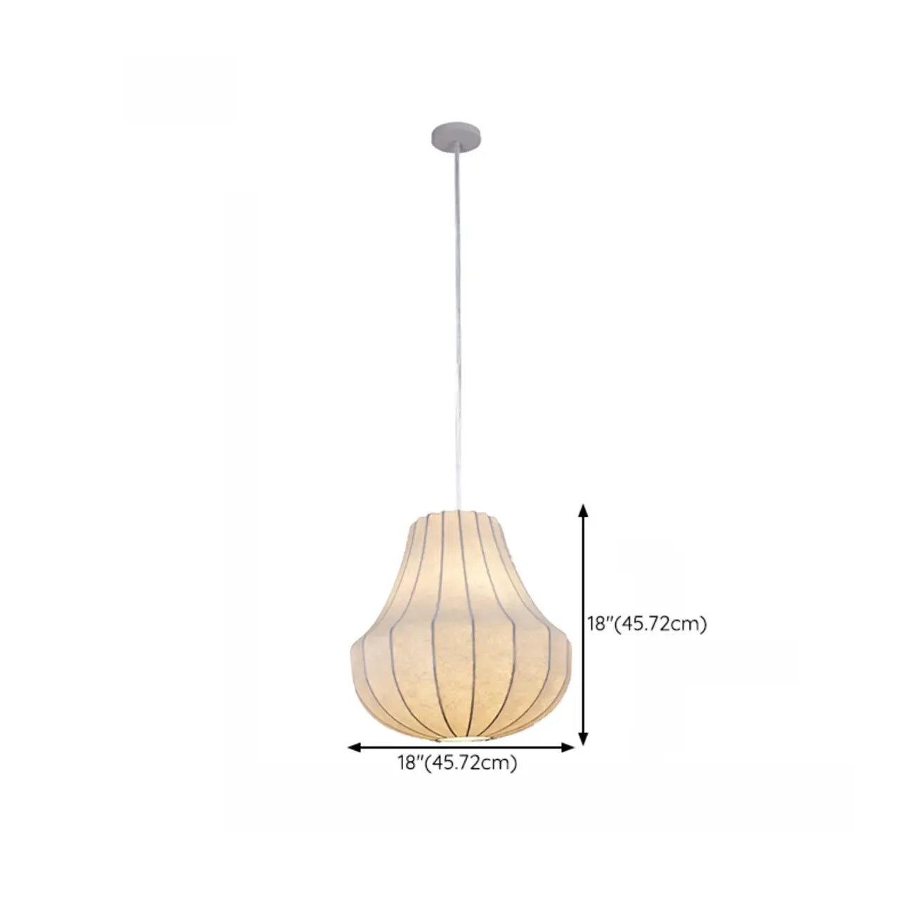 Suspension lanterne design en tissu blanc pour la décoration intérieure