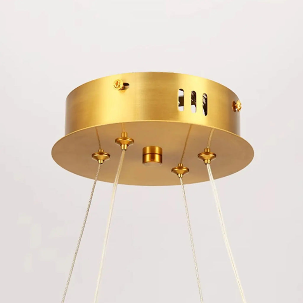 Lustre à globe en verre à 2 niveaux réglables pour salon