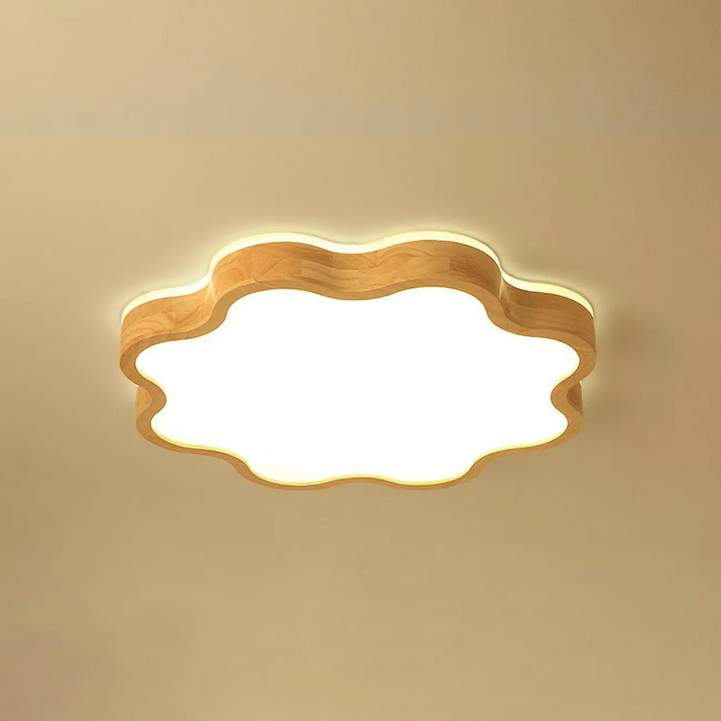 Plafonnier élégant en forme d'étoile avec finition naturelle pour chambre à coucher