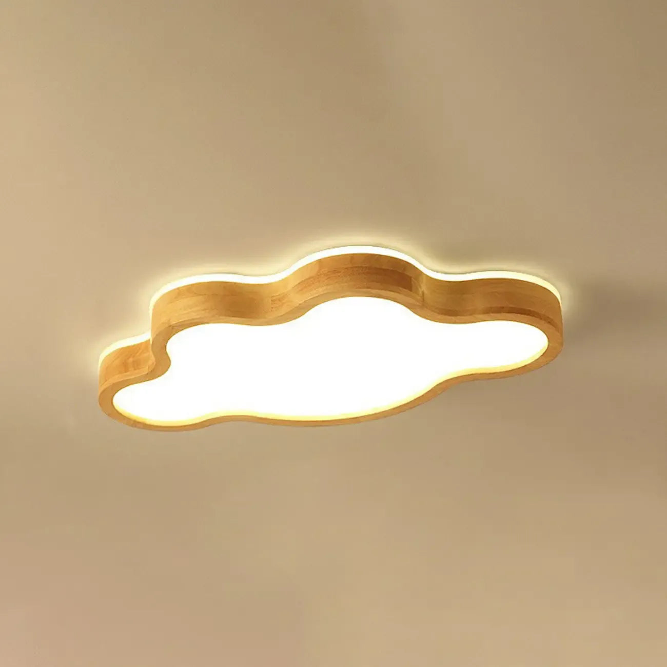 Plafonnier élégant en forme d'étoile avec finition naturelle pour chambre à coucher