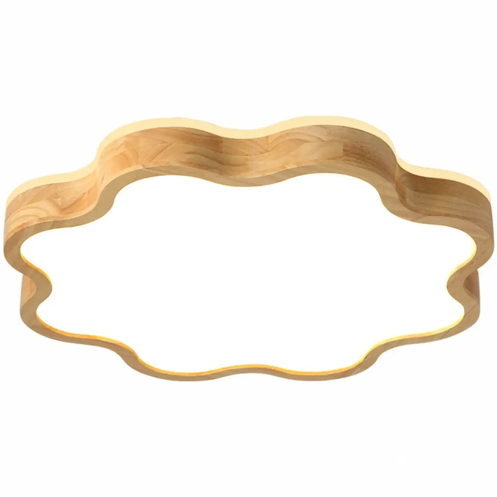 Plafonnier élégant en forme d'étoile avec finition naturelle pour chambre à coucher