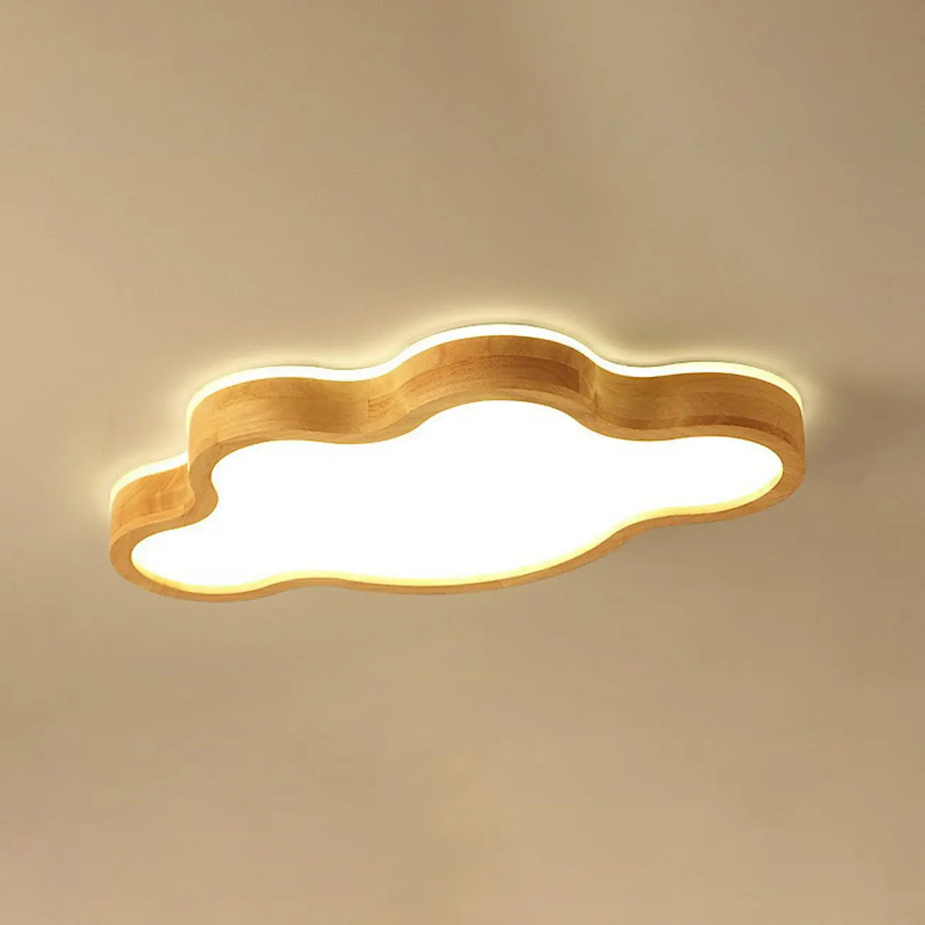 Plafonnier élégant en forme d'étoile avec finition naturelle pour chambre à coucher