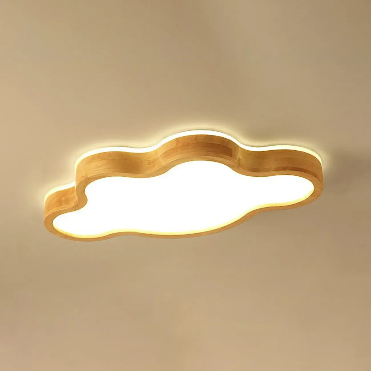 Plafonnier élégant en forme d'étoile avec finition naturelle pour chambre à coucher