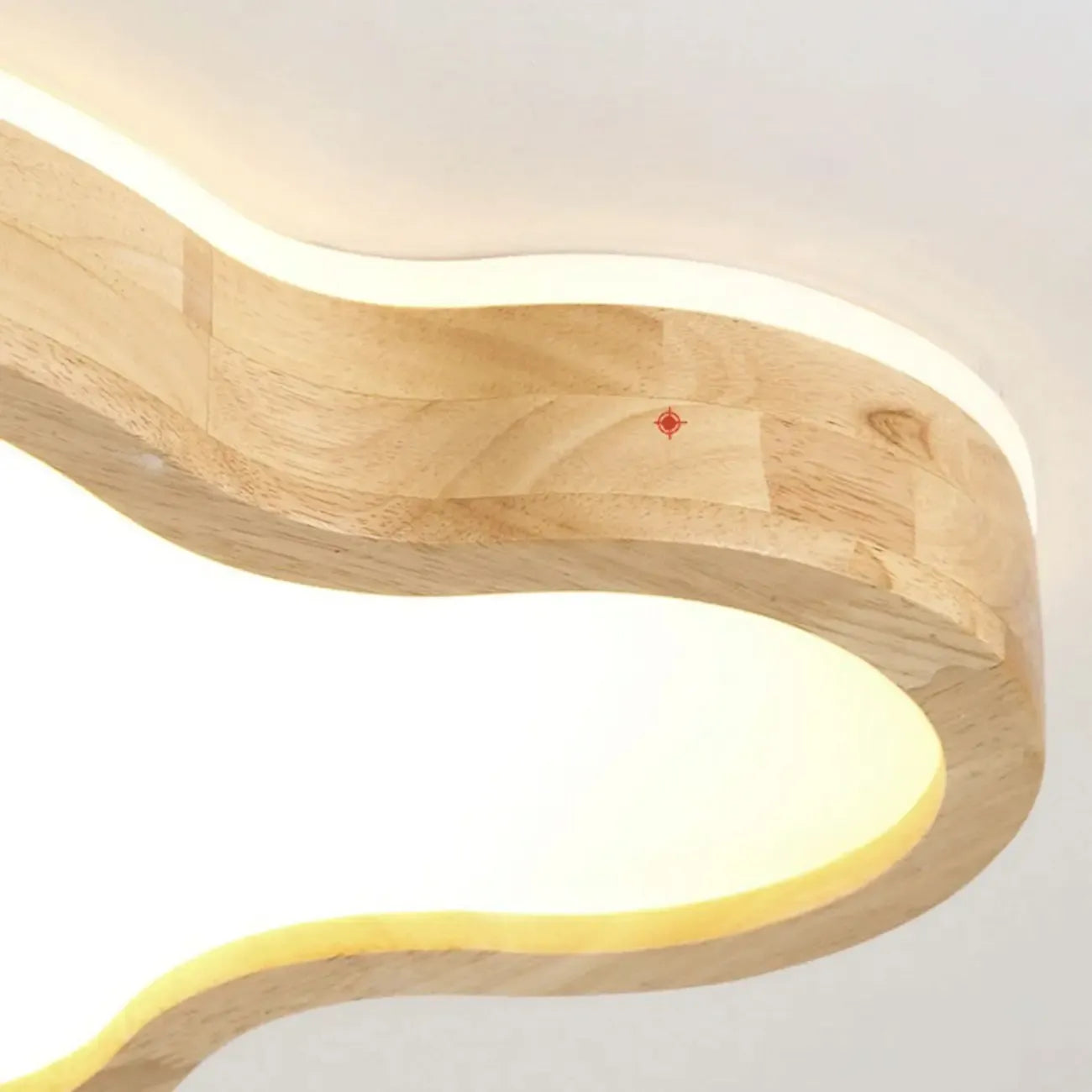 Plafonnier élégant en forme d'étoile avec finition naturelle pour chambre à coucher