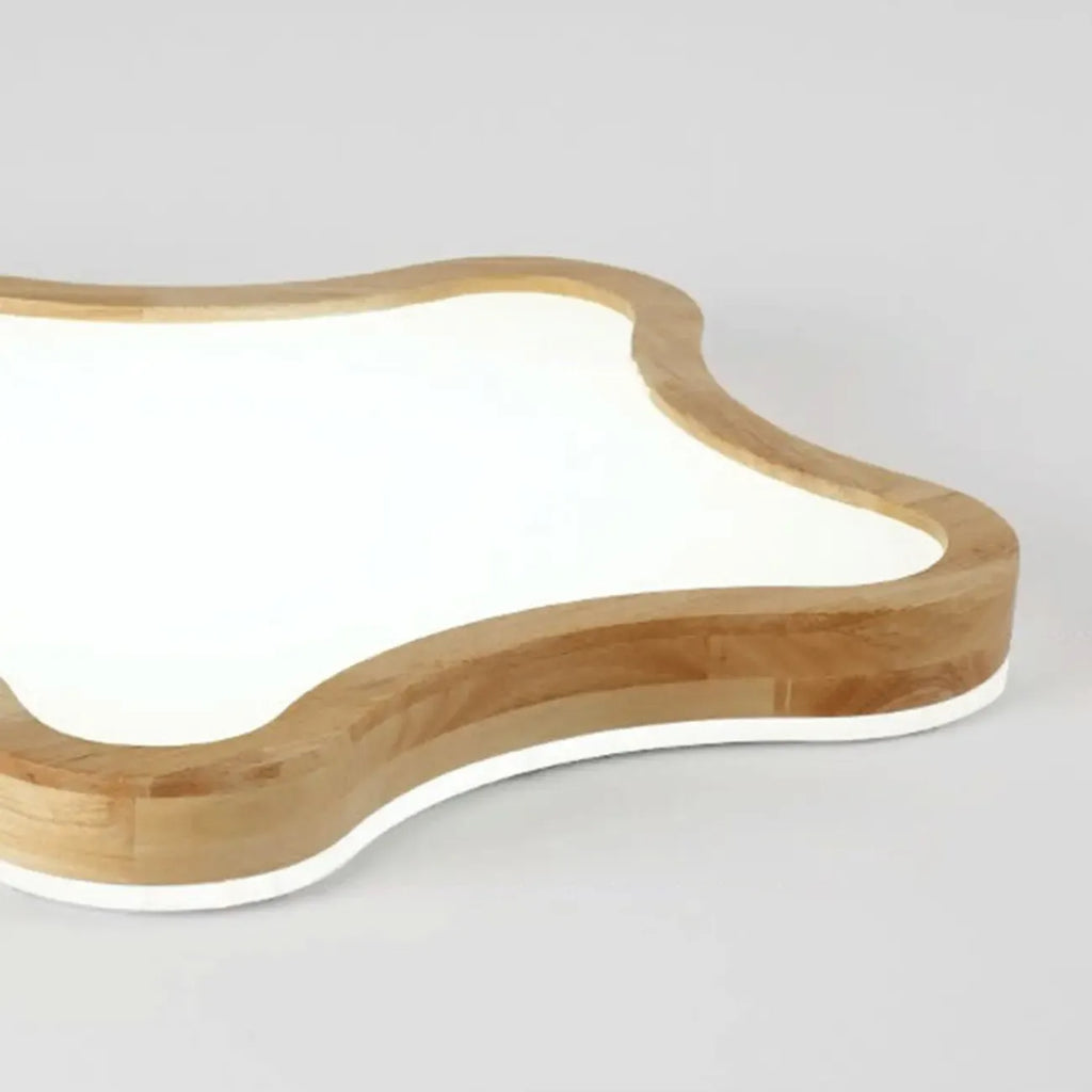 Plafonnier élégant en forme d'étoile avec finition naturelle pour chambre à coucher