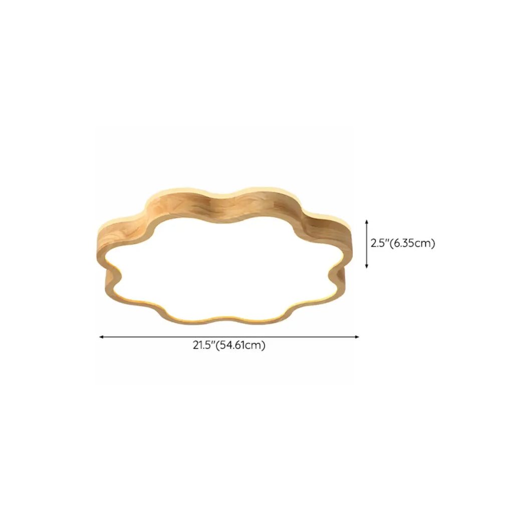 Plafonnier élégant en forme d'étoile avec finition naturelle pour chambre à coucher