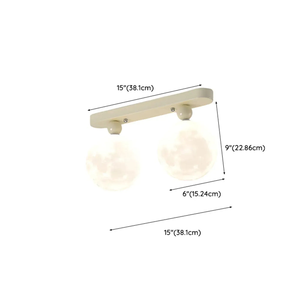 Plafonnier semi-encastré élégant en forme de citrouille avec abat-jour en résine