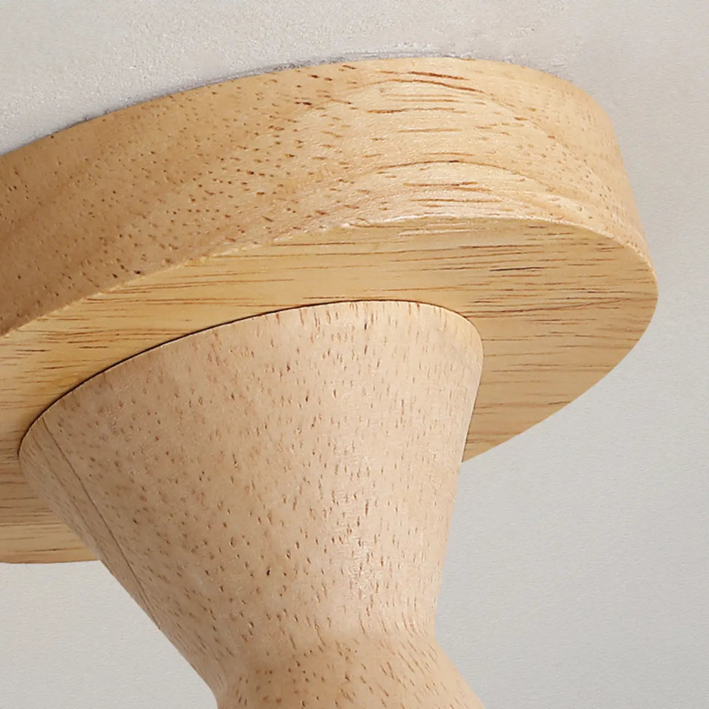 Plafonnier semi-encastré à LED en tissu plissé pour salon