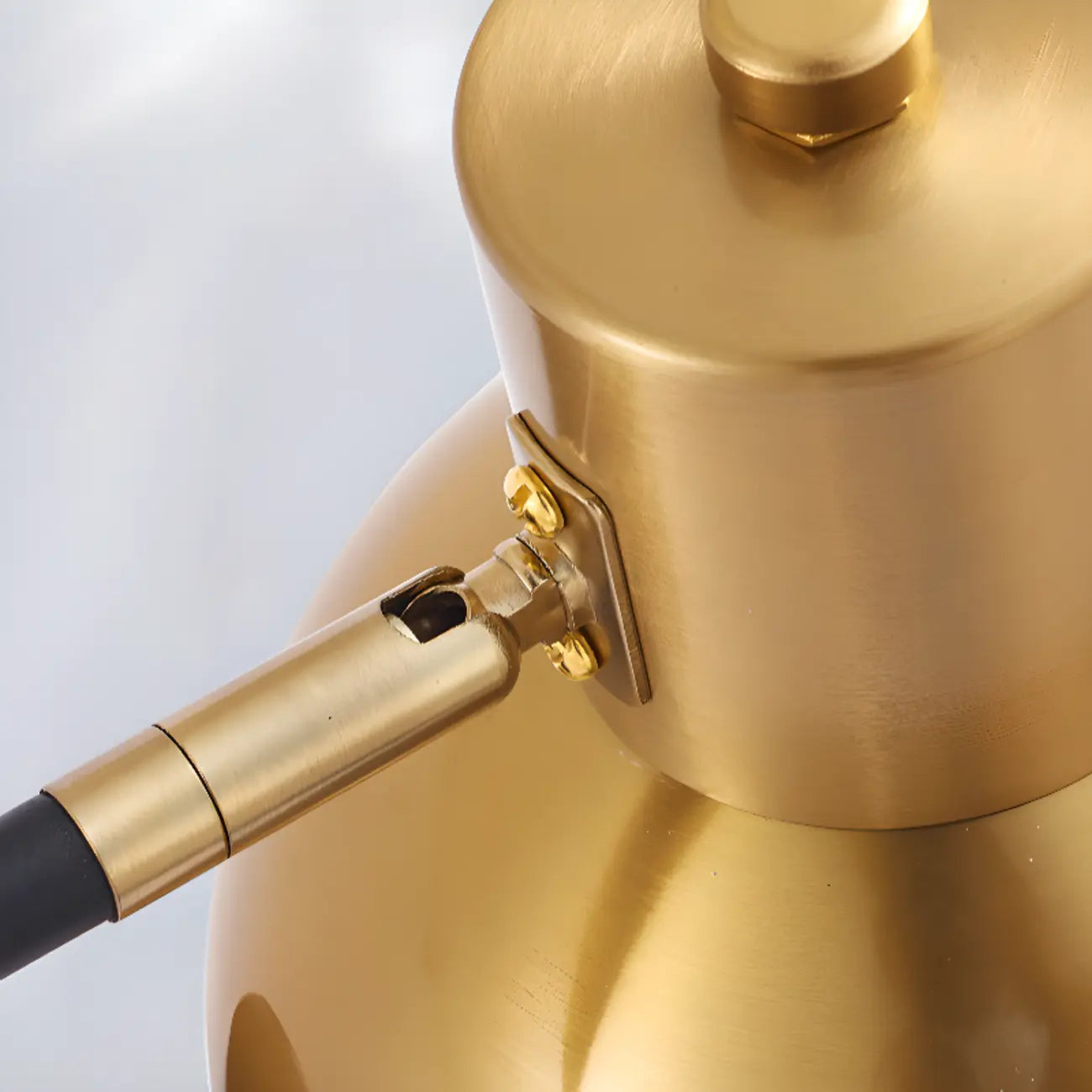 Applique murale moderne en laiton à bras articulé de 12,5 à 22,5 cm pour chevet