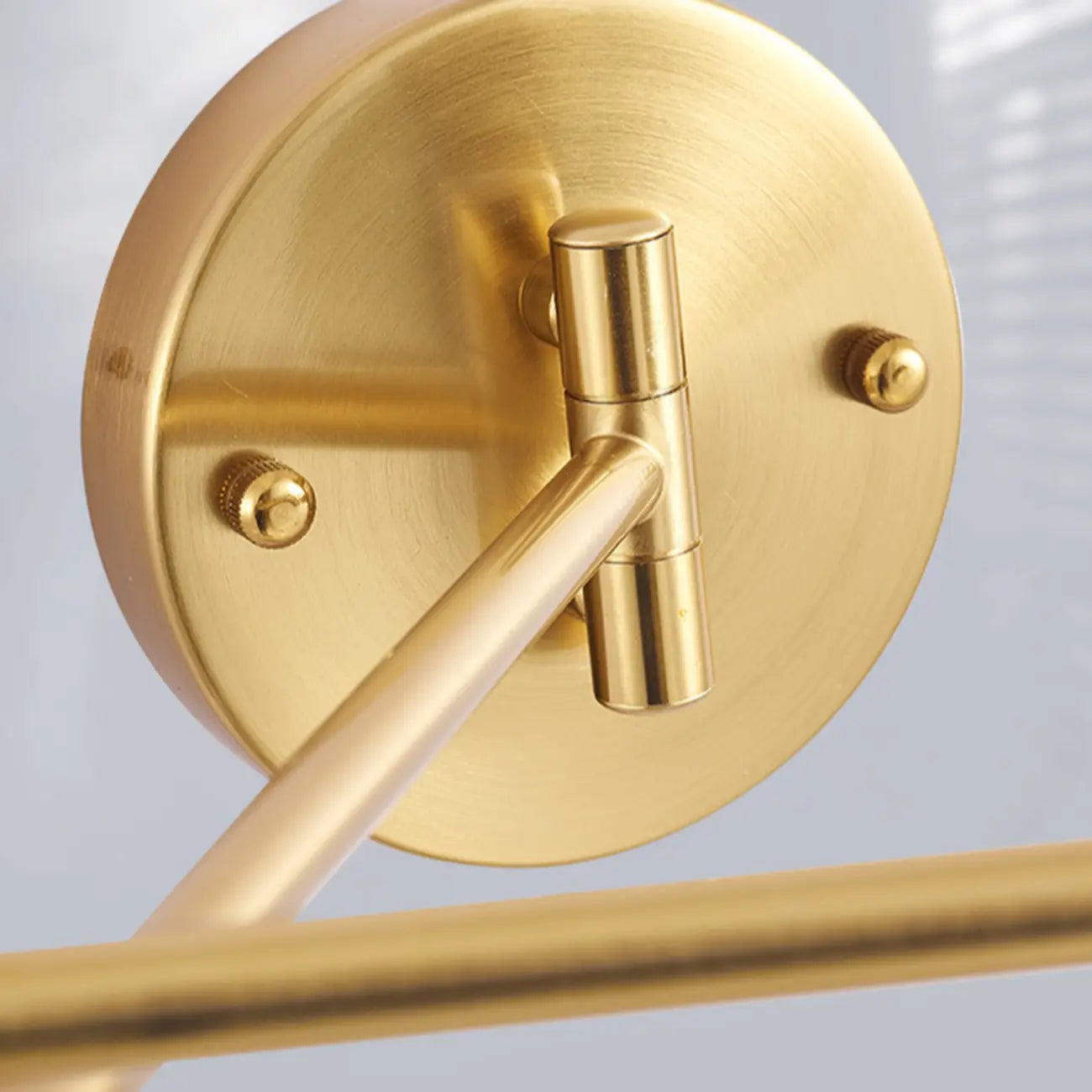 Applique murale moderne en laiton à bras articulé de 12,5 à 22,5 cm pour chevet