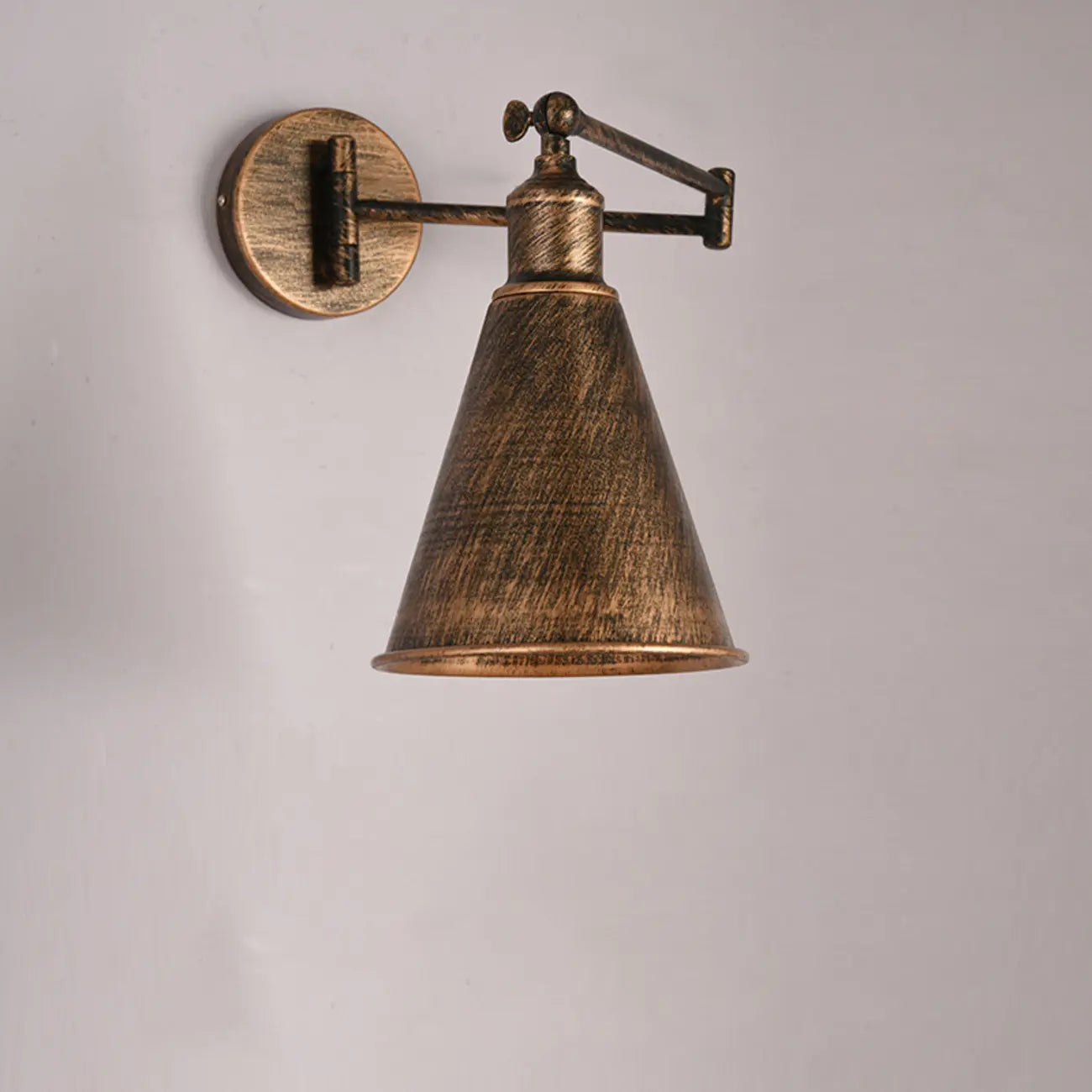 Applique murale industrielle en forme de dôme à bras articulé pour salon