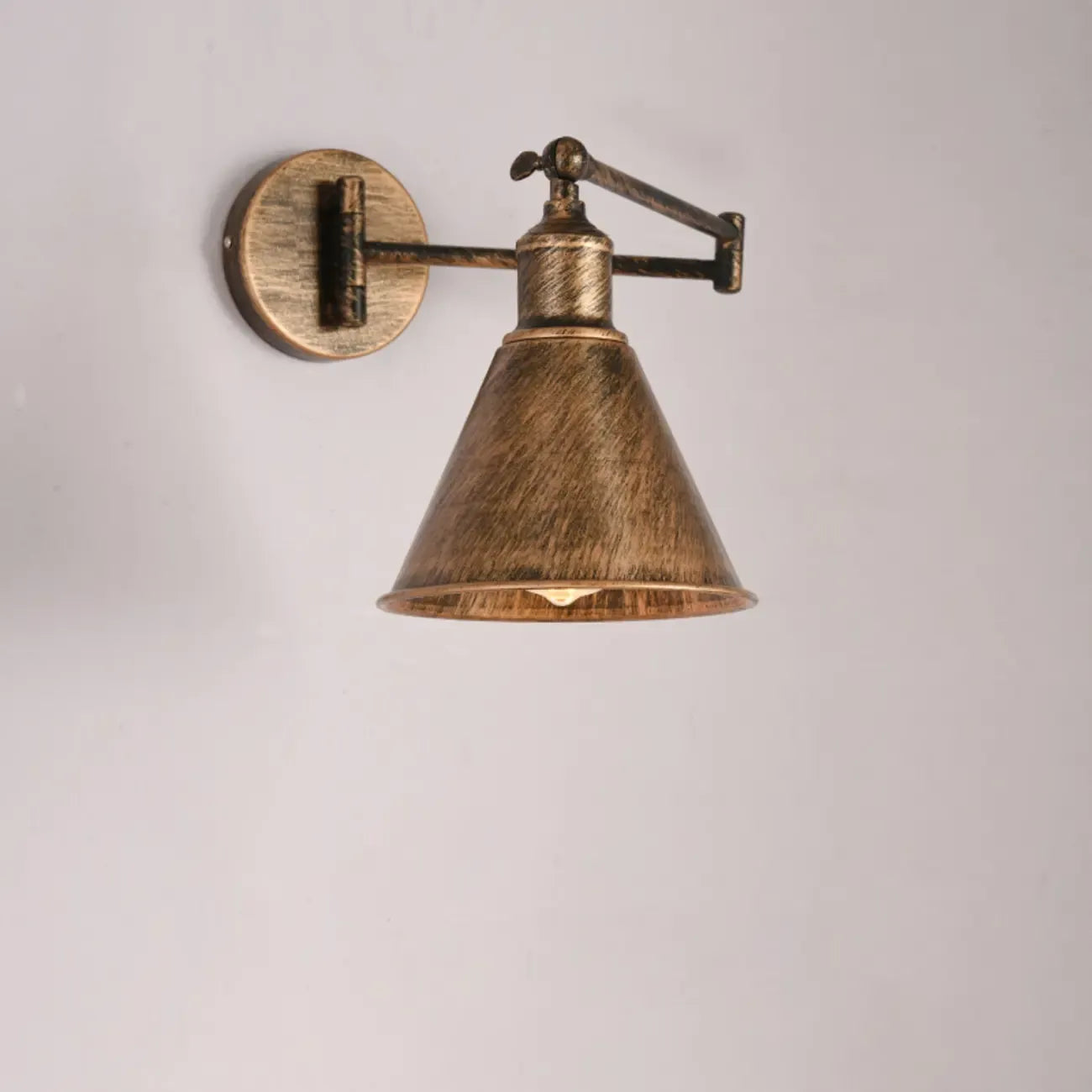 Applique murale industrielle en forme de dôme à bras articulé pour salon